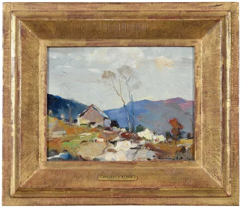 Chauncey Foster Ryder, Drew Farm, oil on board