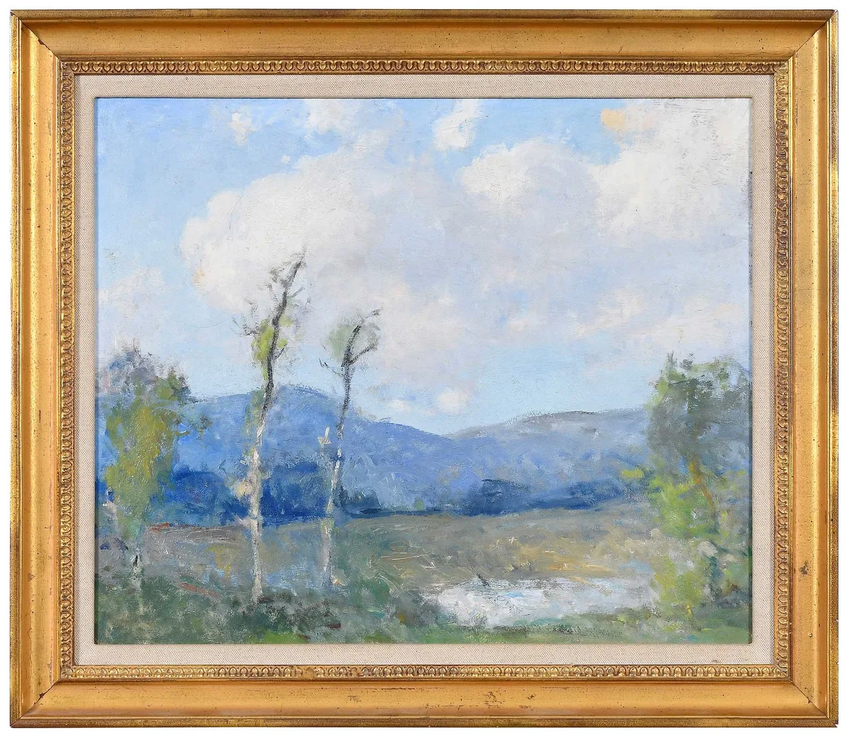 William Jurian Kaula, New England Landscape, oil on board