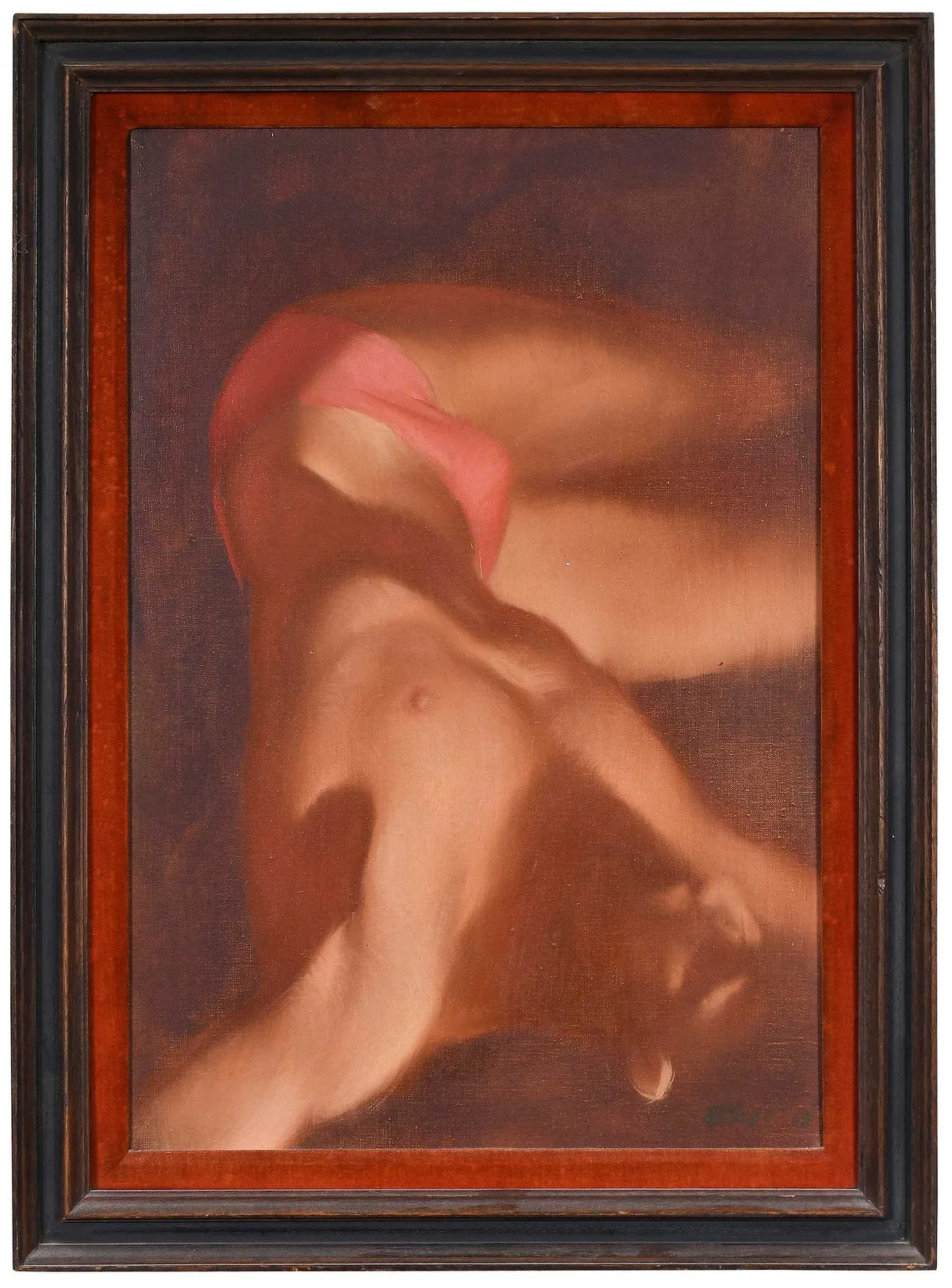 Robert Ryel Bliss, Sleeping Male Nude, circa 1970, oil on canvas