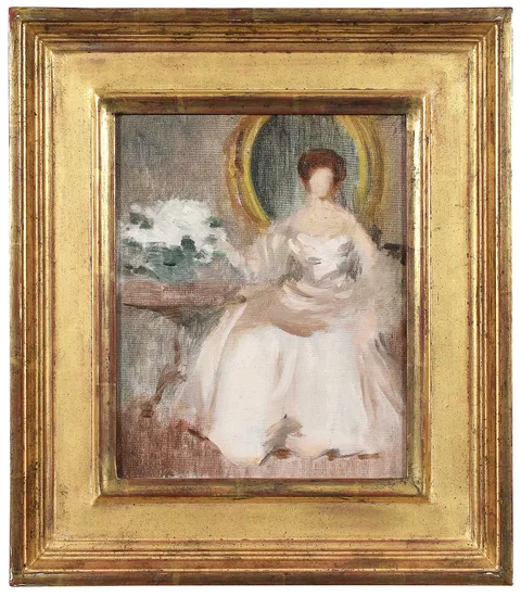 Ellen Day Hale, Woman in a White Gown, oil on canvas