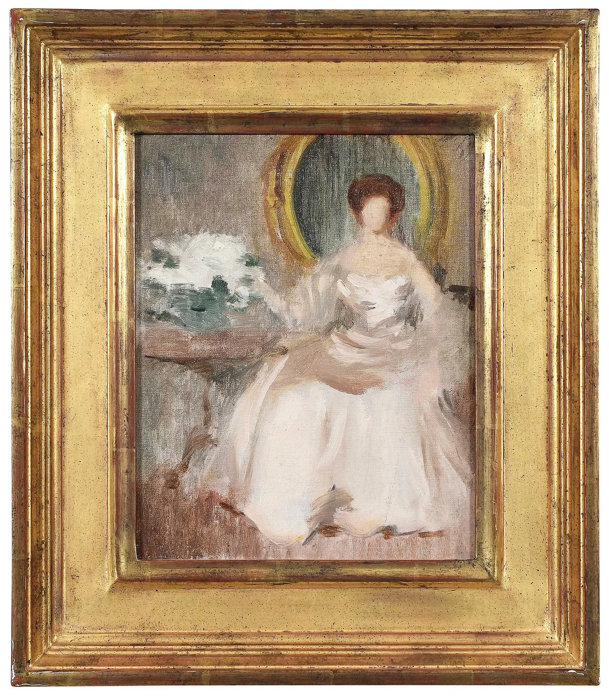 Ellen Day Hale, Woman in a White Gown, oil on canvas