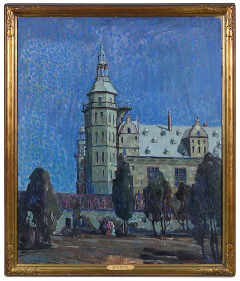 Oliver Milburn, California Scene, oil on Masonite