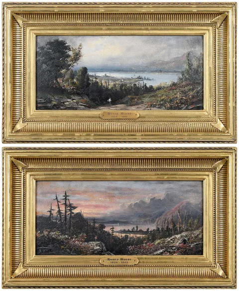 Henry Boese, Pair of Early Landscapes, oil on board