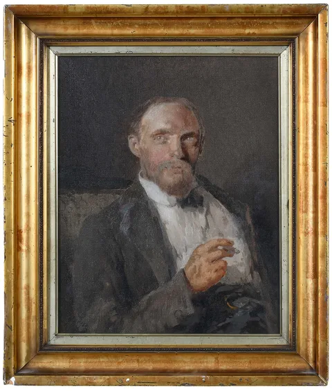 Hermann Ottomar Herzog, A Portrait of the Artist's Son, oil on canvas
