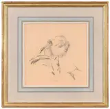 Robert Henri, Profile Study, embossed estate stamp lower left "RH