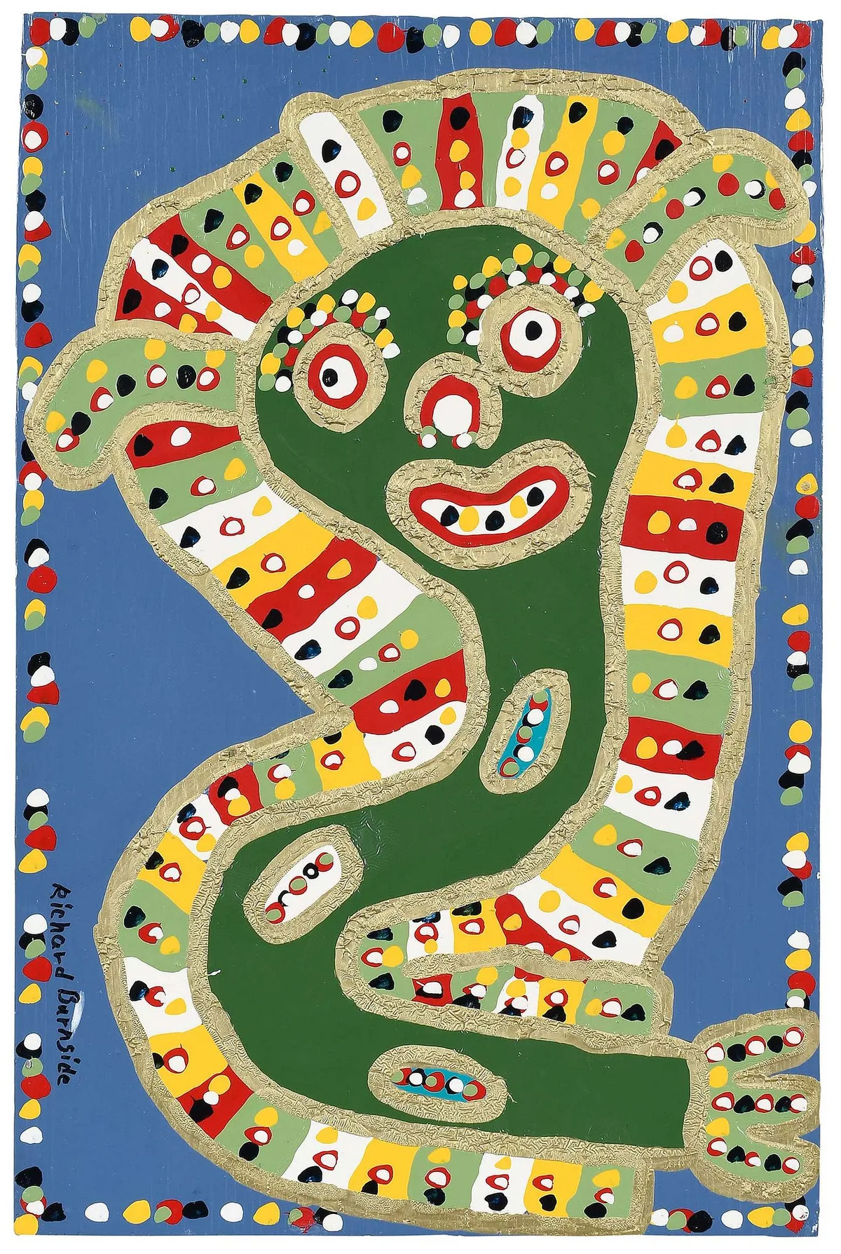 Dragonfly by Richard Burnside, paint on board, sold May 2026