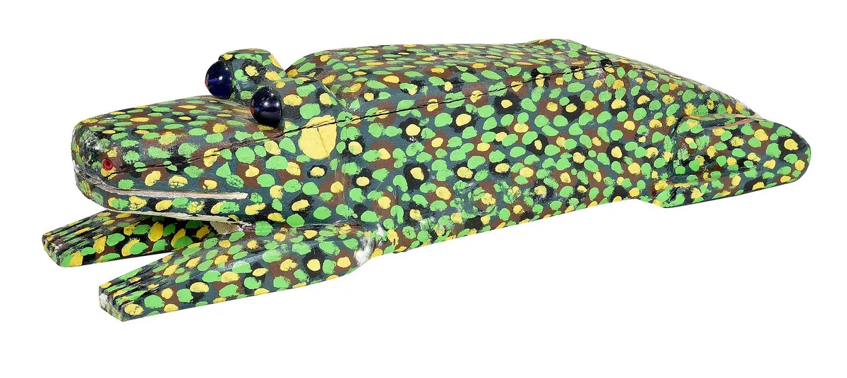 J. L. Nipper, Frog, carved and painted wood