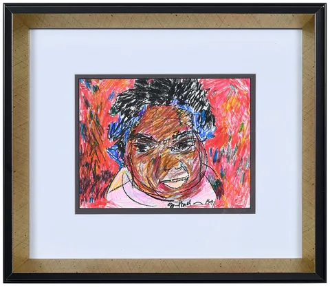 Beverly Buchanan, Self Portrait, 1991, oil pastel and marker on paper