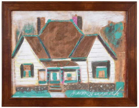 Jimmy Lee Sudduth, Ms. Louise Moore House, paint and mud on board