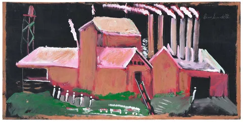 Jimmy Lee Sudduth, Blown Lumber Co Fayette, AL, paint and mud on board