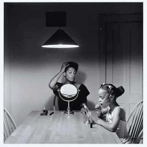 Carrie Mae Weems, Untitled (Woman and daughter with Makeup), 1990/2010, gelatin silver print