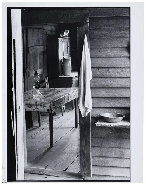 Walker Evans, Farmer's Kitchen, Hale County, Alabama, (Washroom in the Dog Run of Floyd Burroughs' Home) 1936, gelatin silver print