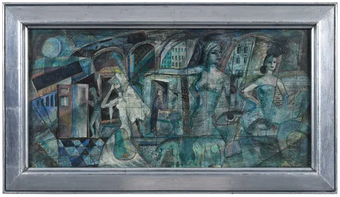 Le Reve by Alice Lauffer Lawrence, 1955, oil on Masonite, sold Apr 2026