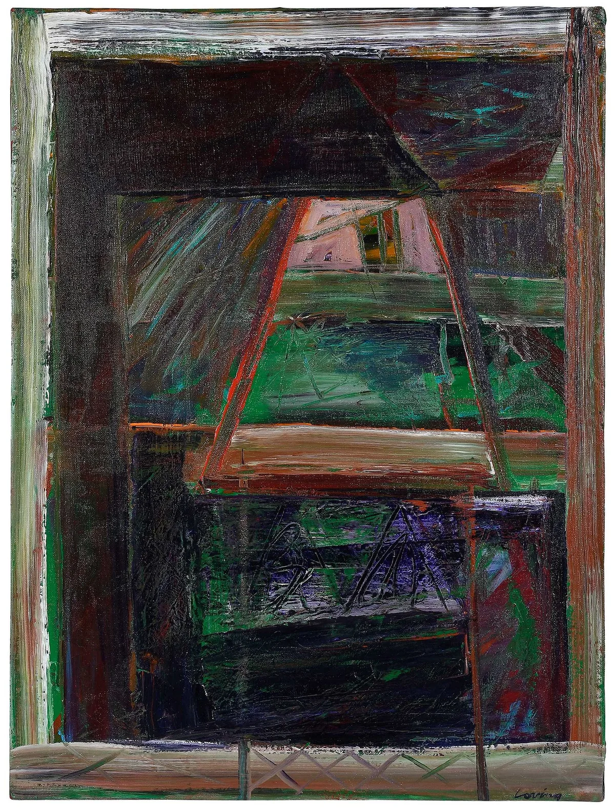 Iranstan I by Reg Loving, 1983, acrylic on canvas, offered Apr 2026