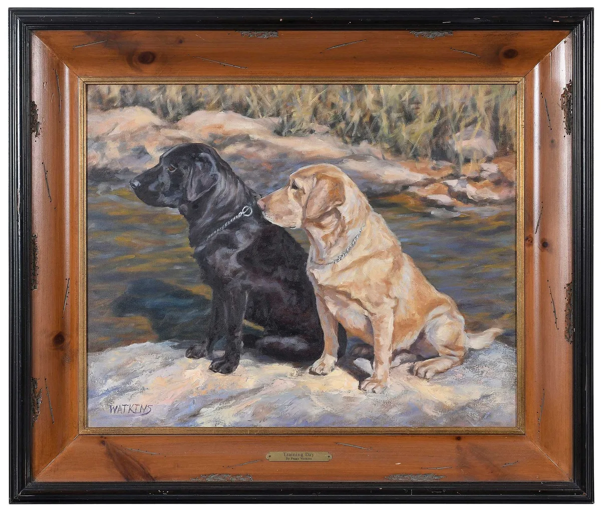 Training Day by Peggy Watkins, oil on canvas, sold Mar 2026