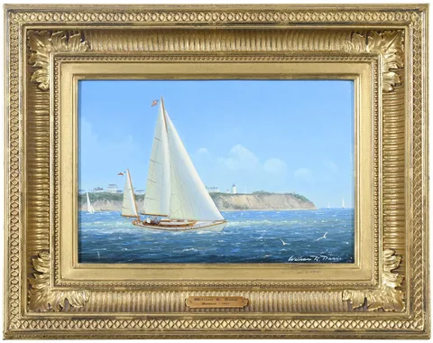 William R. Davis, Concordia Yawl Off The Gurnet, 2009, oil on Masonite