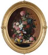 Severin Roesen, Still Life with Flowers and Nest