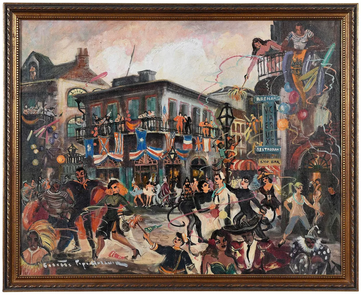 Collette Pope Heldner, Mardi Gras, oil on canvas