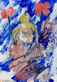 Christian Ludwig Attersee, Eitränen, 2015, mixed media on paper; framed