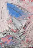 Christian Ludwig Attersee, Likör zur Gotik, 1986, mixed media on paper; unframed