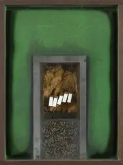 Chiemgau-Legende by Karl Fred Dahmen, 1972, mixed media, wood, paint and metal; framed, sold Jun 2026