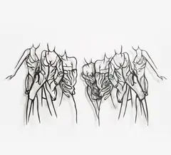 Hal Buckner, "T2", 2002, Stahl, schwarz patiniert (Cut-Out)