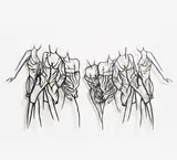 Hal Buckner, "T2", 2002, Stahl, schwarz patiniert (Cut-Out)