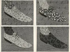 Frank Wahle, Papagallo 1-4, 1992, Jeweils: Holzschnitt auf Velin