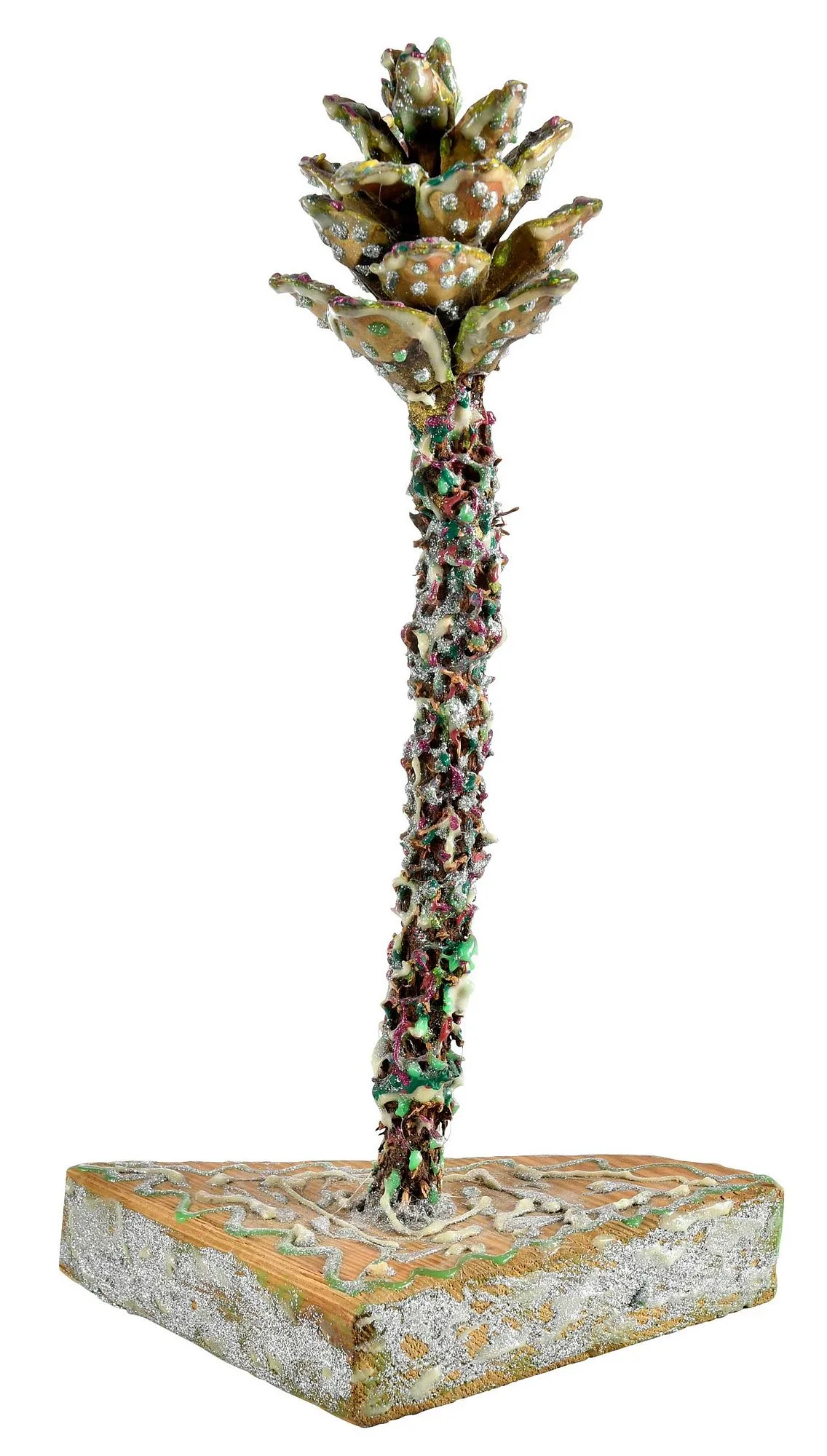 Ossie Lee Samuels, Festive palm tree, carved wood