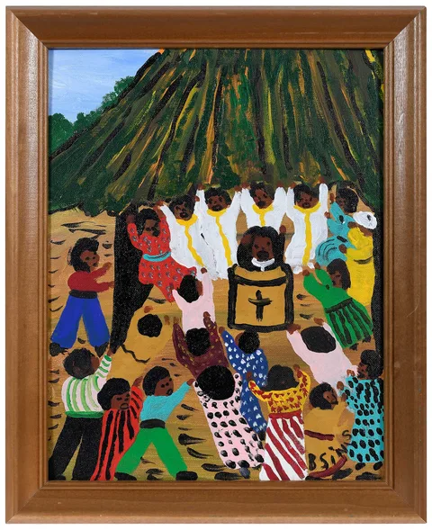 Bernice Sims, Untitled Religious Scene, acrylic on artist's board