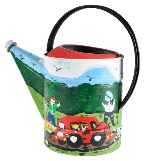 Bernice Sims, Watering Can, acrylic on tin