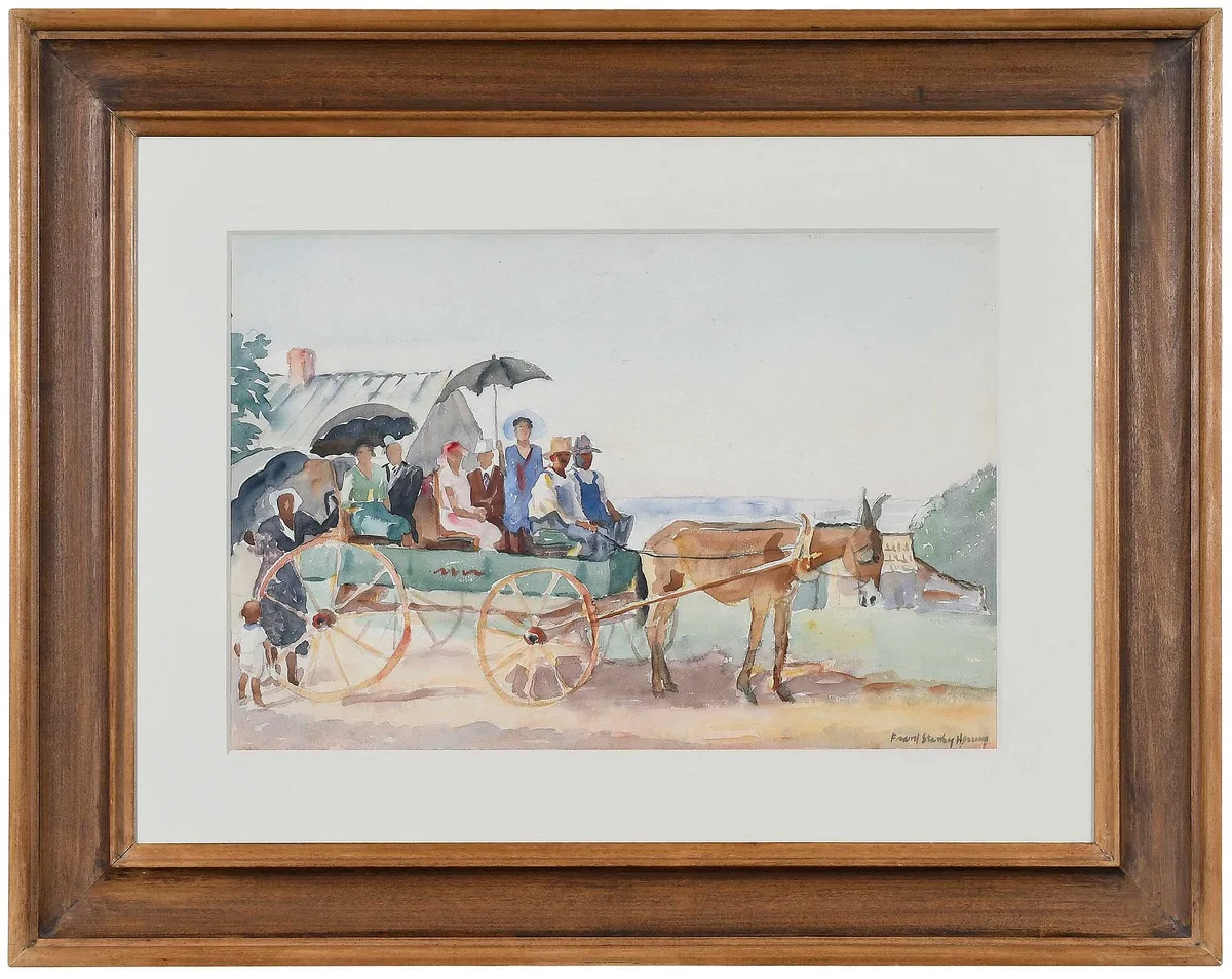 Out for a Ride by Frank Stanley Herring, watercolor on paper, sold Feb 2026
