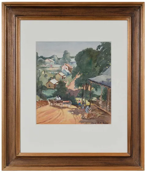 Frank Stanley Herring, Country Lane, watercolor on paper
