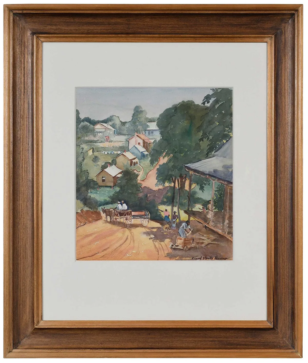 Country Lane by Frank Stanley Herring, watercolor on paper, sold Feb 2026
