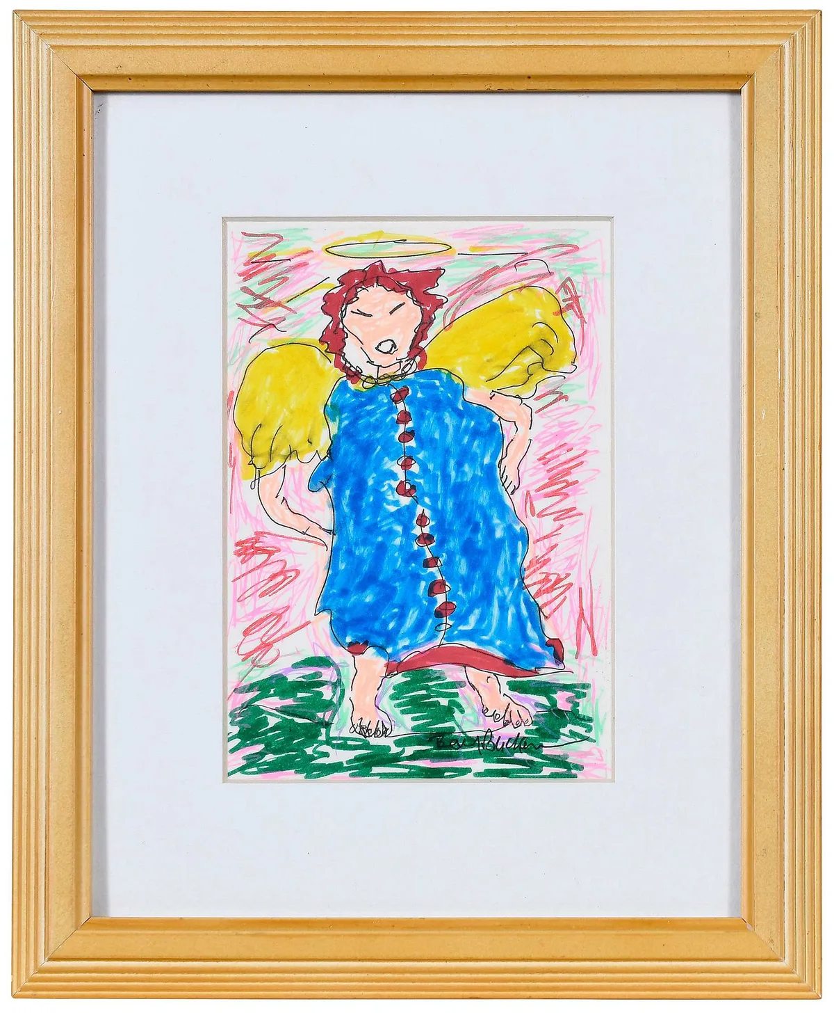 Angel by Beverly Buchanan, marker and pen on paper, sold Feb 2026