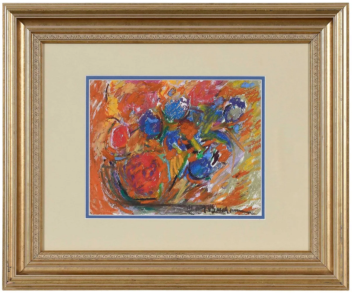 Flower Arrangement by Beverly Buchanan, 2004, oil pastel on paper, sold Feb 2026