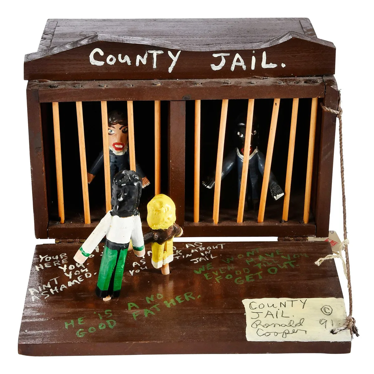 Ronald Cooper, County Jail, 1991, carved and painted wood construction