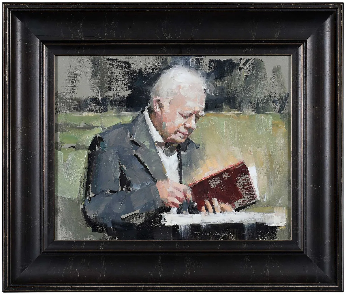 James Richards, Portrait Painting of President Jimmy Carter, oil on board