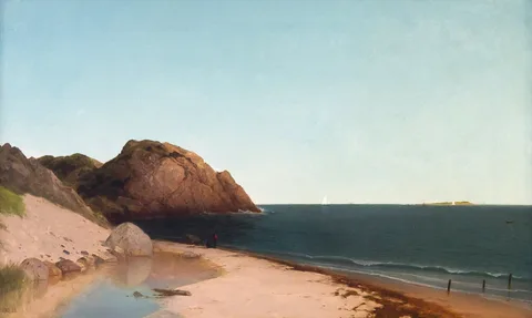 John Frederick Kensett, Singing Beach & Eagle Rock, Magnolia, Massachusetts, oil on canvas