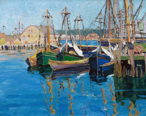 Jane Peterson, Gloucester Scene, Oil on canvas