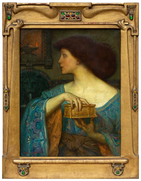 Charles Allan Winter, Pandora, Oil on canvas