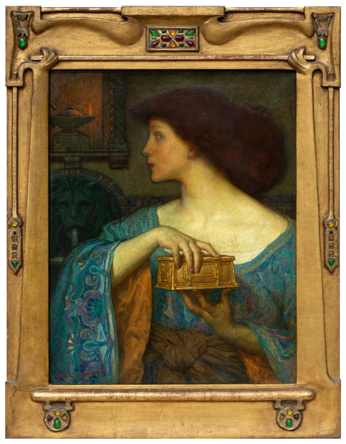 Charles Allan Winter, Pandora, Oil on canvas