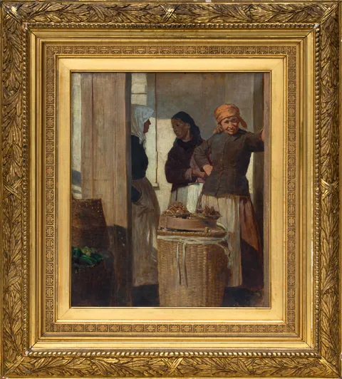 Louis Comfort Tiffany, Gossipy Market Women at Nuremberg, 1889