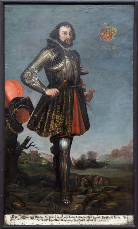 Renaissance Style Military Portrait Painting, Untitled, oil on canvas