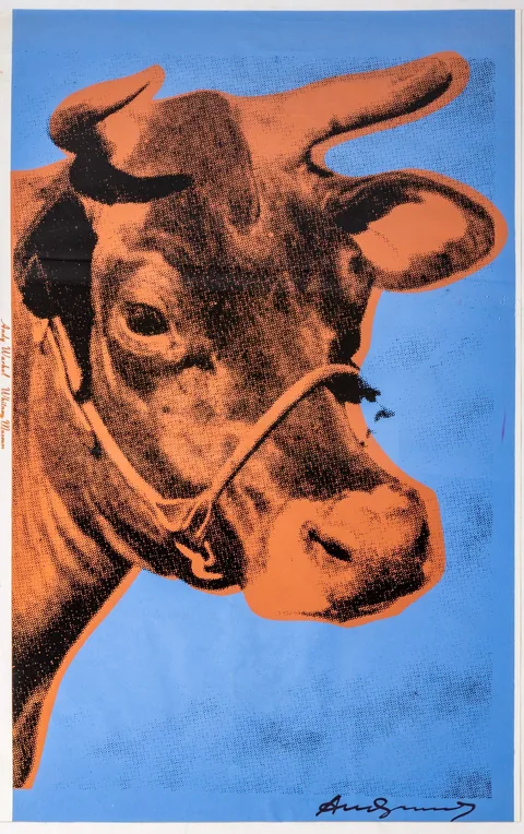 Andy Warhol, Cow (F. & S. II.11A), 1971, Screenprint in colors, printed on wallpaper