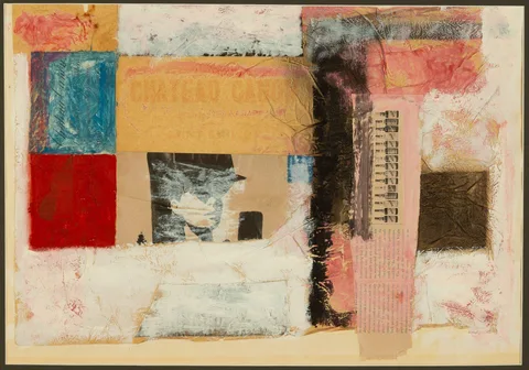 Collage by Grace Hartigan, Mixed media on paper, sold Oct 2020