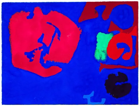 Patrick Heron, Pink in Ultramarine: Mini: April 25: 1981, 1981, Gouache on paper