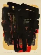 Pierre Soulages, Brown and Black Composition