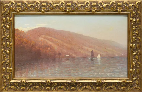 John Dodgson Barrow, Sunset on Skaneateles Lake, 1879, Oil on canvas