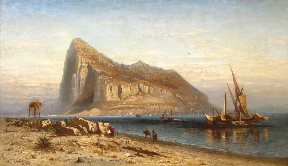 Robert Swain Gifford, The Rock of Gibraltar, 1872, Oil on canvas
